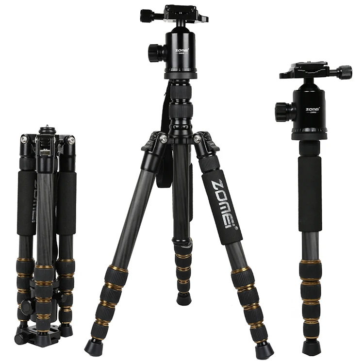 ZOMEI Heavy duty hunting video digital dslr carbon fiber camera tripod