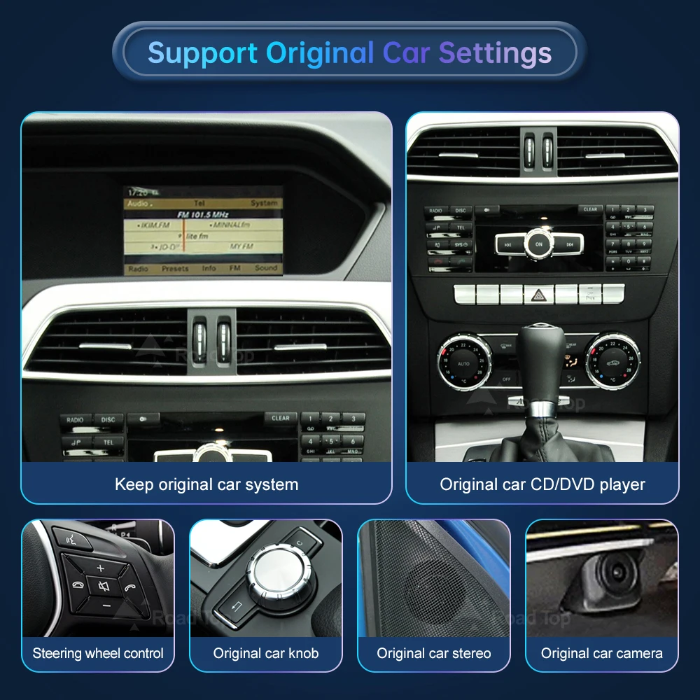 Автомобильный мультимедийный экран для Mercedes-Benz C Class W204 S204 2011-2014 NTG4.5
