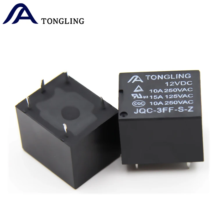 T73 12V 5 Pin Mini Magnetic Relay DC12V JQC-3FF-S-Z
