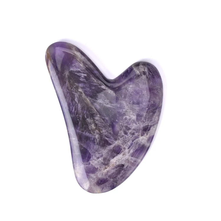 In stock! Self massage tool one stop shop amethyst Guasha Massager Gua Sha Scraping Tool.Support customization.