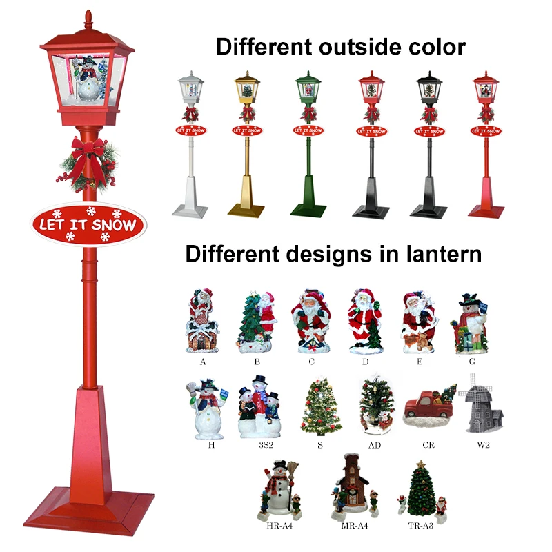 luces de la rua nevando navidade Waterproof LED Outdoor Christmas snowing street lights Snowing Vertical Streetlamp