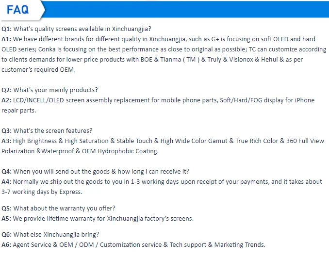 lcd touch screen monitor  for IPhone 7p