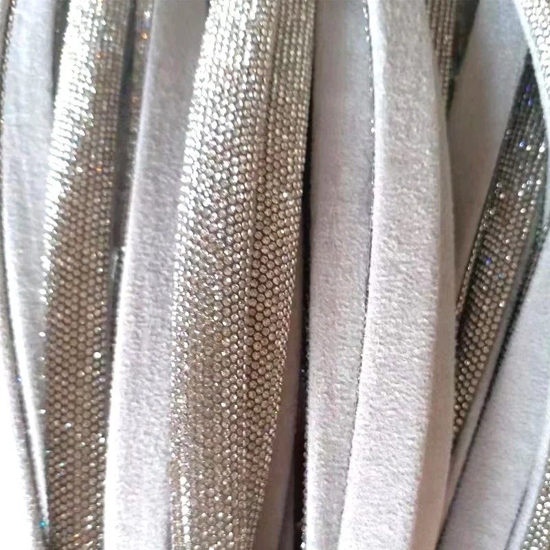 R009 Factory supply rhinestone strips shoes decoration crystal rope cord for sandals