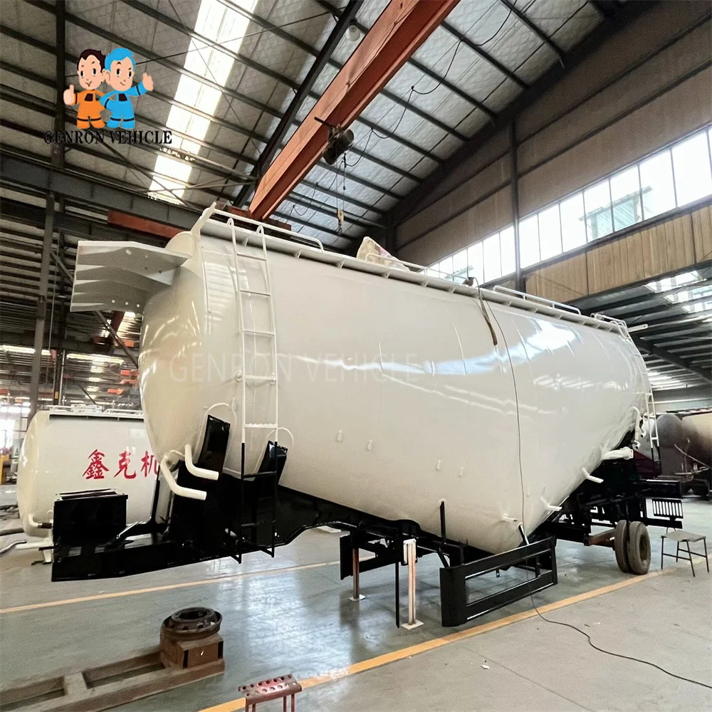 Transporting powdery particles 3 Axles    Bulk cement semi traile Dry Powder Silo Tanker Trailer for sale