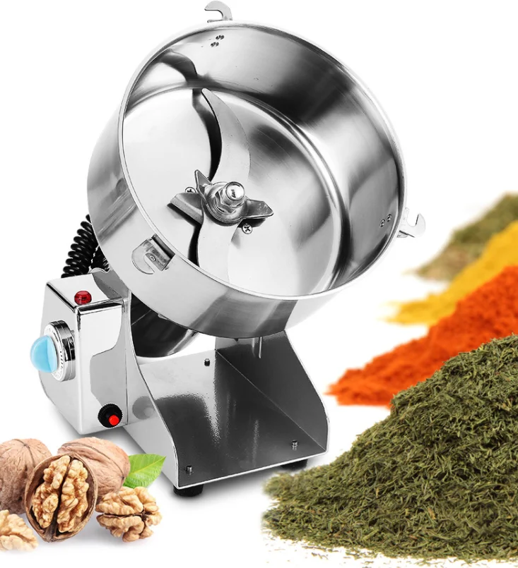 2000g masala rice soybean nuts cocoa espresso sugar spices mixing machine manual wet grain pulverizer spice grinder