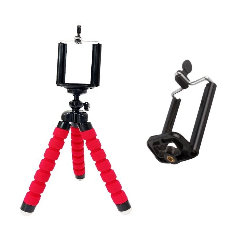 2021 Hot Foldable Mini Tripod Sponge Octopus Mobile Phone Holder Flexible Tripods Bracket Selfie Stick Tripod for Smartphone