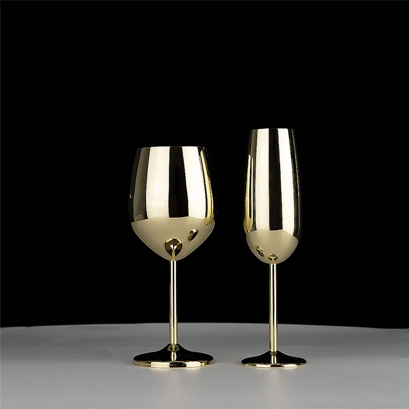Wine Cocktail Cup Goblet Wedding 250ml Metal gold stainless steel champagne glass flutes