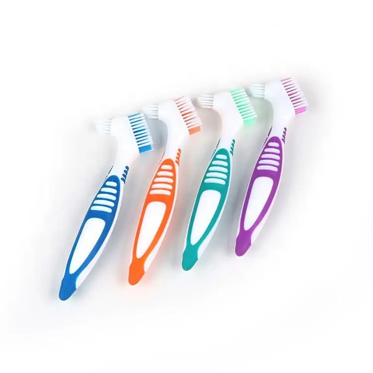 Hot Selling High Quality Double Sided Denture Brushes Personal Tooth Care Orthodontic Denture Cleaning Brush