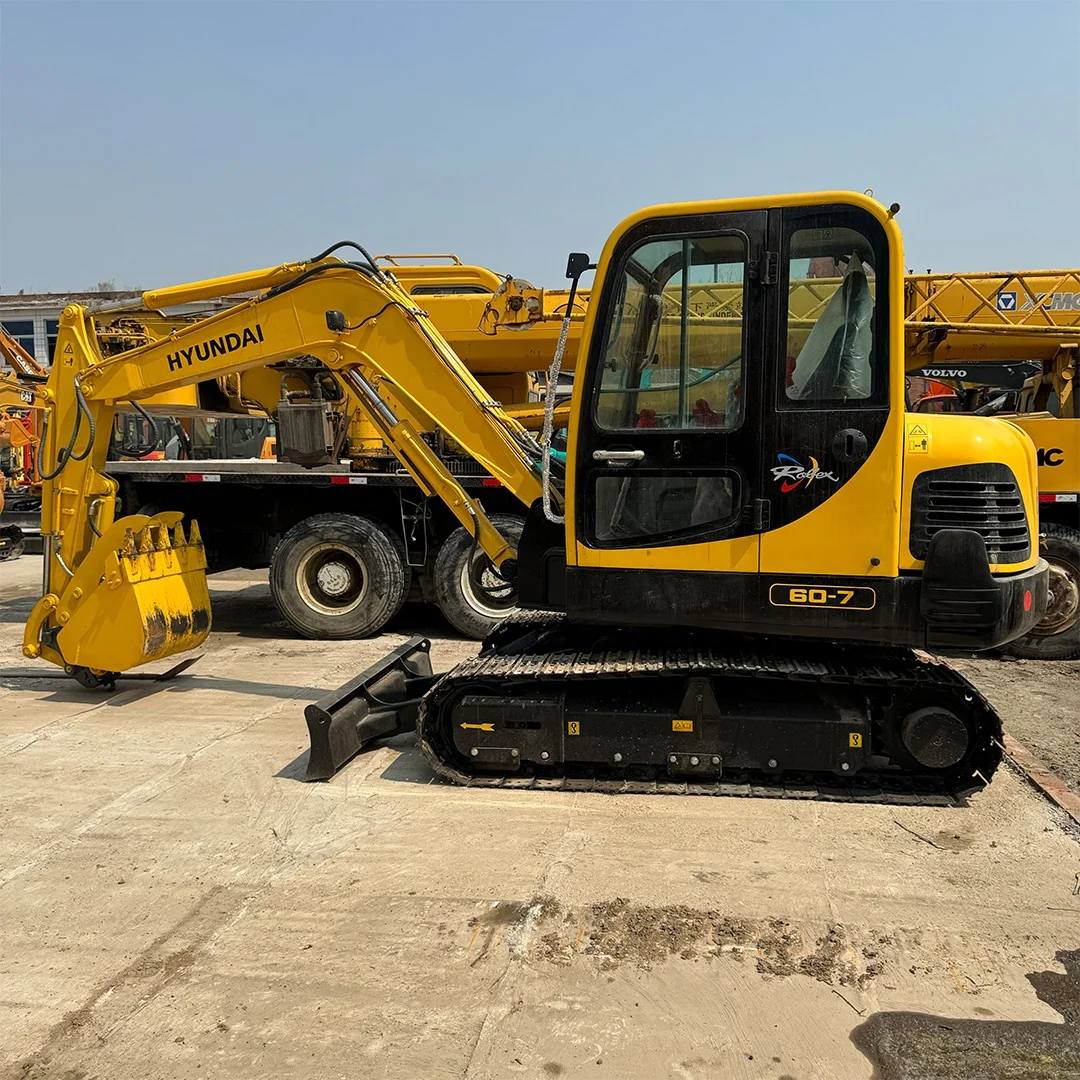 6-тонный гидравлический экскаватор hyundai 60 Hyundai 60 Diggers б/у строительная техника Hyundai 60 с зажимом для большого пальца