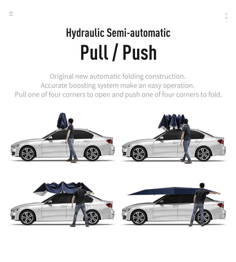 Mynew new arrival car sunroof shade  umbrella car parking UV protection  manual car umbrella