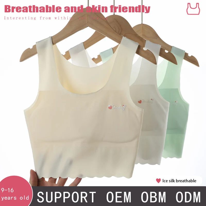 Seamless Breathable Bra For Kids Girls 14 Year Old Girls Underwear Without Steel Ring Comfort Bra For Teen Girls Children Vest