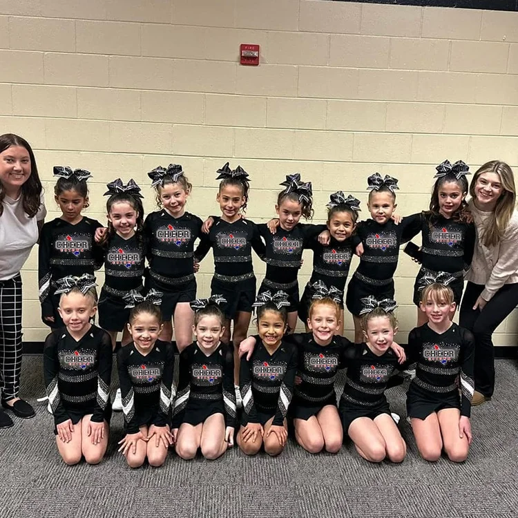 Best Selling Cheer Uniform Custom Black Entreprises Uniformes Cheerleading