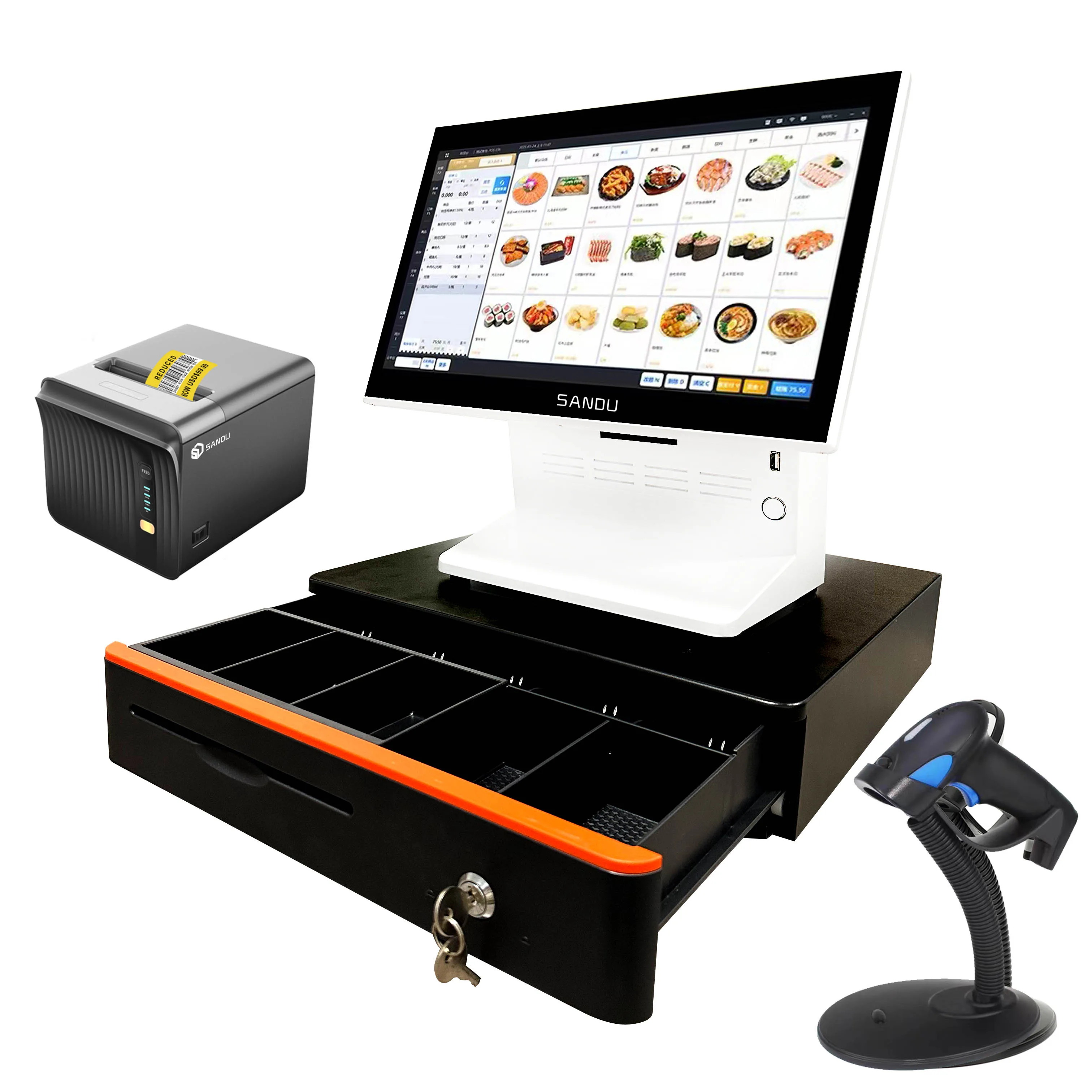 Pos-машина недорогой кассовый аппарат pos linux windows7/8/10 все в одном терминале