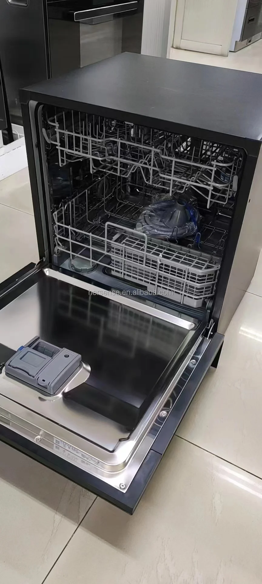 220V Auto 12sets Dish Dishwasher Kitchens Build-in Smart Gray washing machine Glass Washer And Dryer Unit PLC For Flat