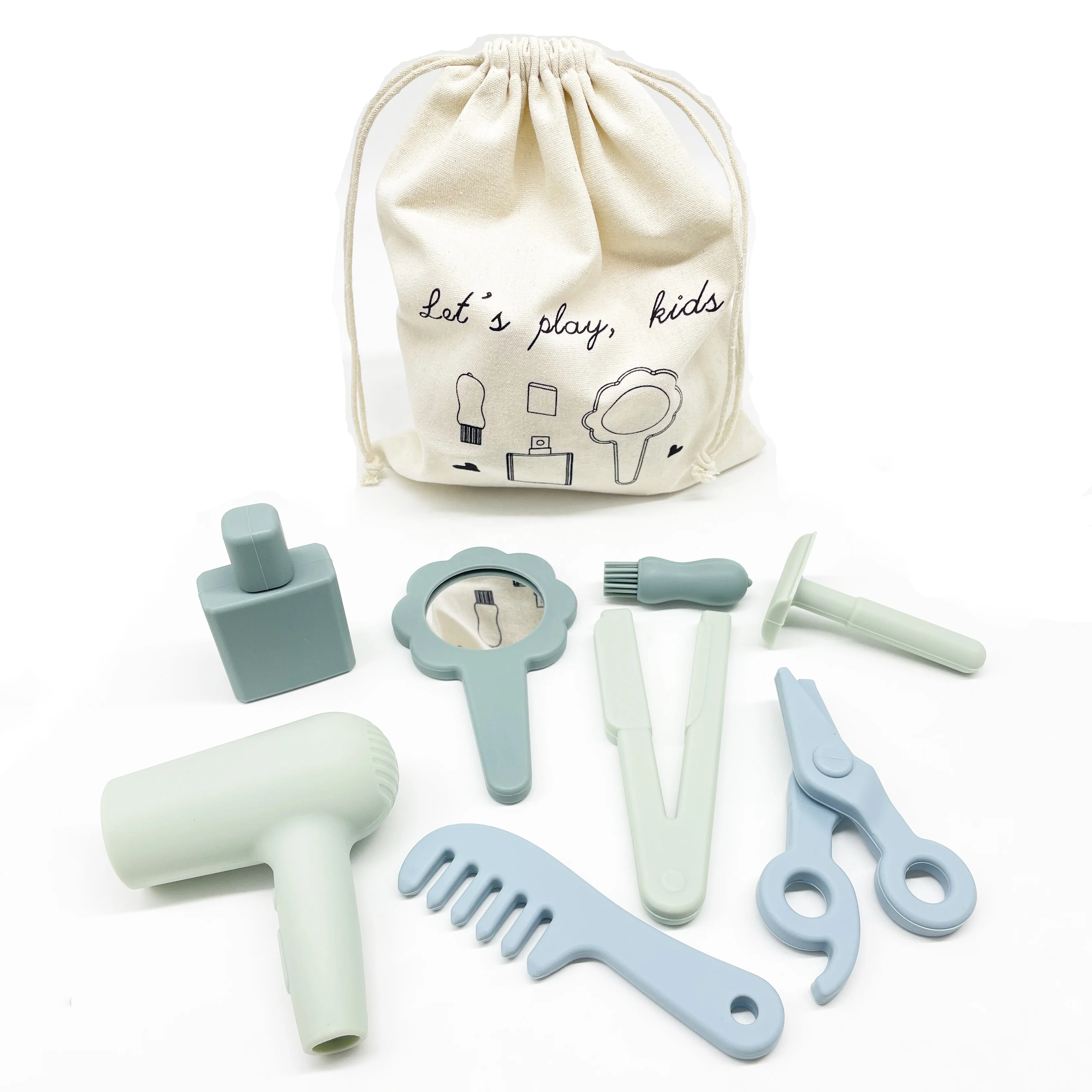 Набор игрушек для парикмахерских маленьких девочек с игрушечным феном модный силиконовый игровой набор детей