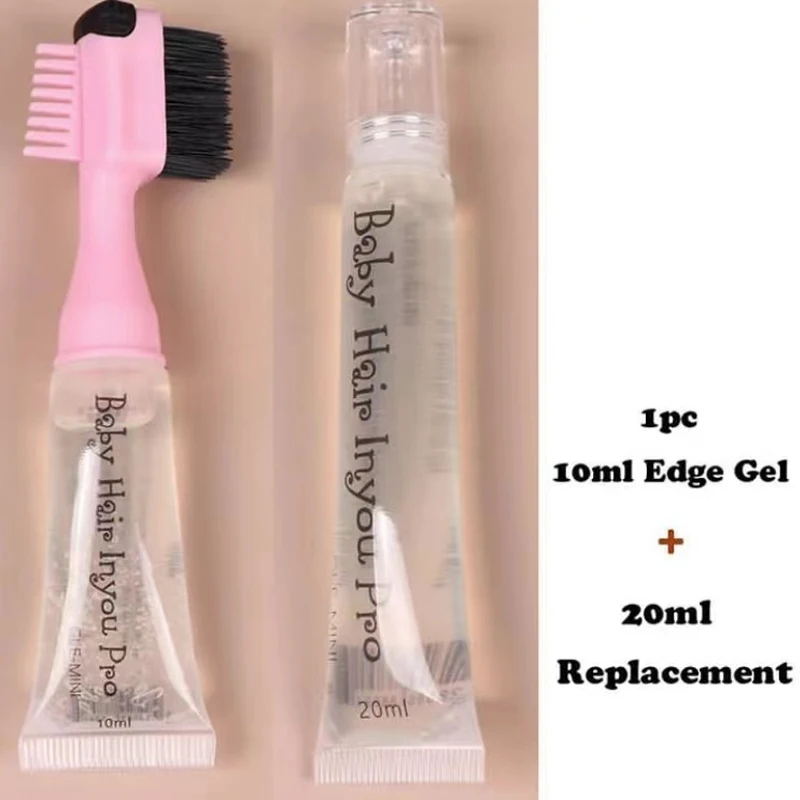 Custom Logo Baby Hair Edges Brush for Black Women 3 In 1 Baby Hair Inyou Pro Quick Edge Control Brush with Gel