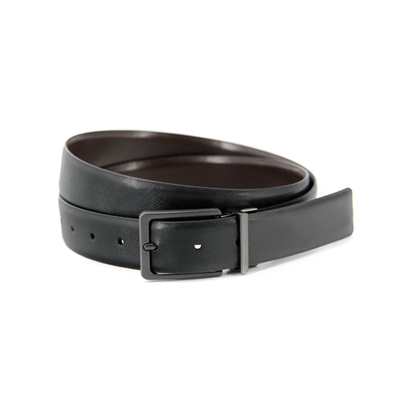 New Arrival Wholesale Price Top End 100% Cowhide Leather Belt For Mens Gift With Alloy Square Retro Frame Buckle