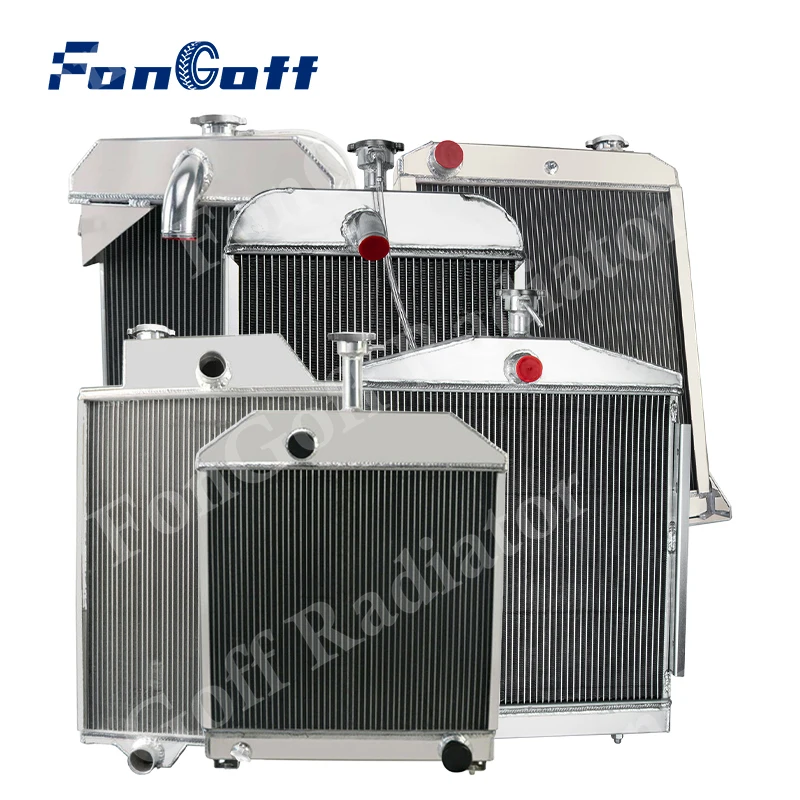 Алюминиевый радиатор FonGoff для корпуса IH John Deere Ford Tractor Lincoln Welder Тяговый двигатель алюминиевый радиатор