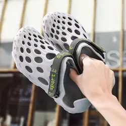 Мужские сандалии на плоской подошве, Нескользящие, Эва, пляжная обувь для воды, для сада, клоги