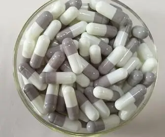 
pharmaceutical hard vacant gelatin capsule grey/white size 0# 