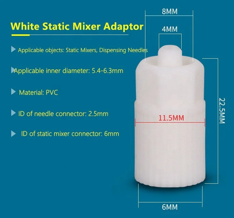 Plastic Static Mixer Nozzle Connector Fitting Mixer Nozzle Adapter for static mixer