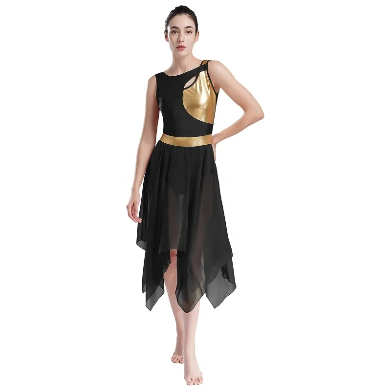 Custom Wholesale Sublimation Dancewear Manufacturer Performance Stage Dance Costume Wear Ballroom Lyrical Dance Dress