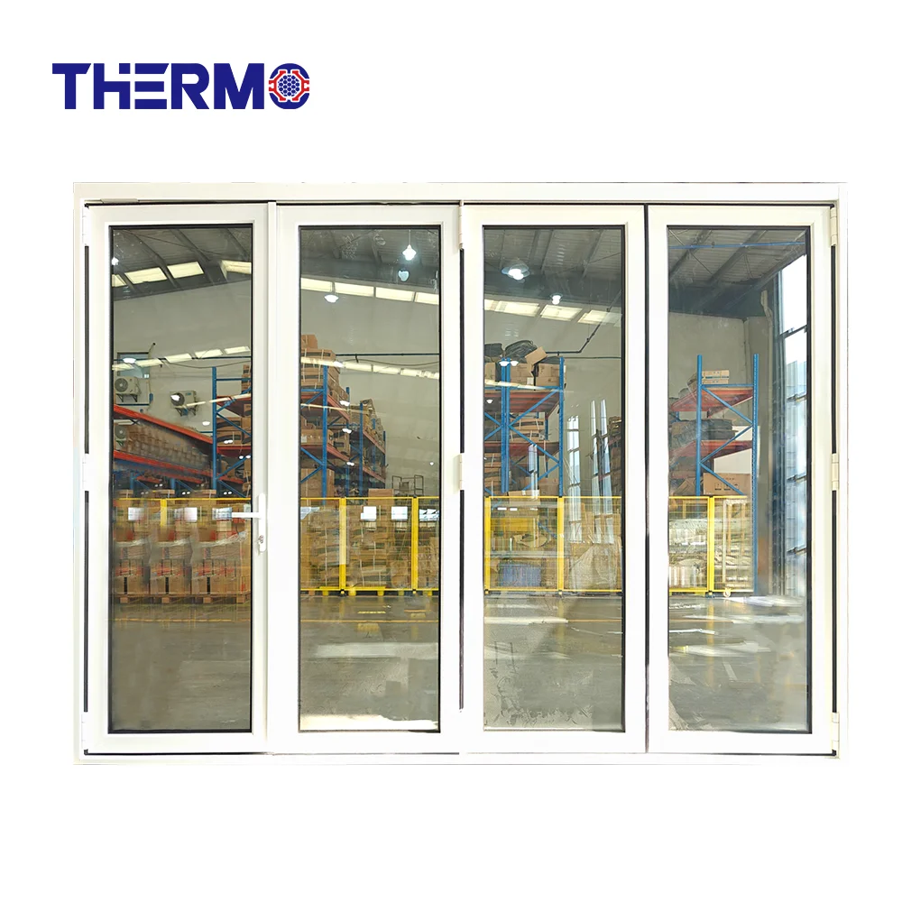 NFRC NAFS  Thermal Break Aluminium Double Glazing glass  Bi-folding Doors Big View Bi-folding windows