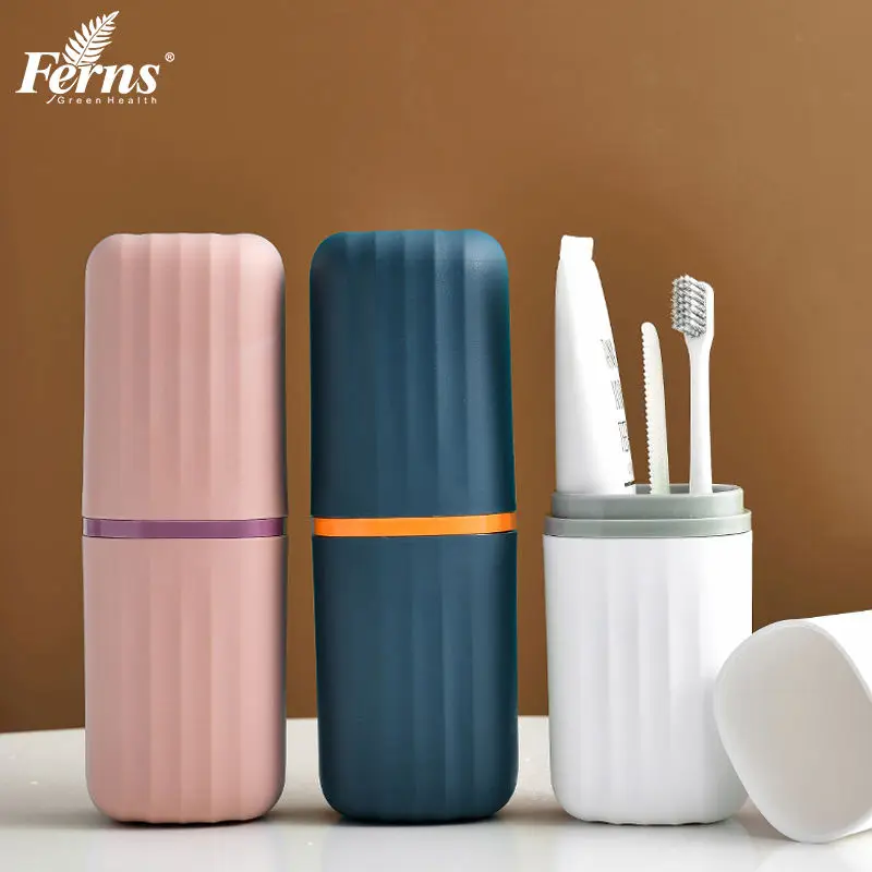 Portable Wash Cup Simple Toothbrushing Cup Travel Toothpaste Toothbrush Storage Box Tooth Cylinder