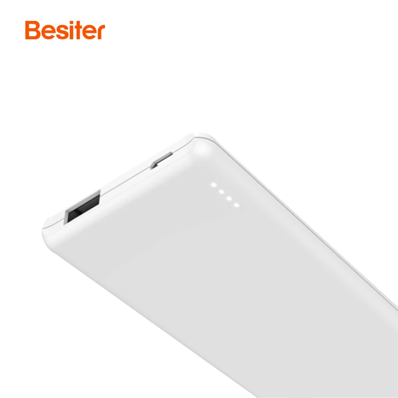 
Super mini flat small portable white 10000mah powerbanks Cute usb small power bank 10000 mah custom logo for mobile phones 