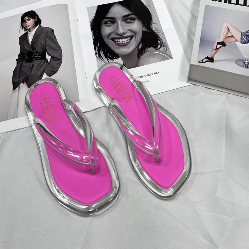 Fast shipping pvc nonslip flip flops thong sandal beach slipper for women