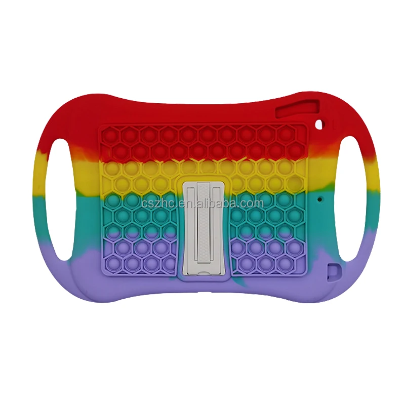 Unique Design Fidget Bubble Sensory Toys Silicone Tablet Shell Case with Fold