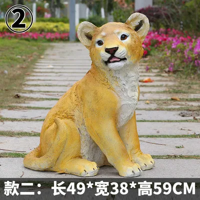 New Arrive Design Popular Design Animal Sculpture Outdoor Decor Fiberglass Material Cheap Price African Lion Sculpture