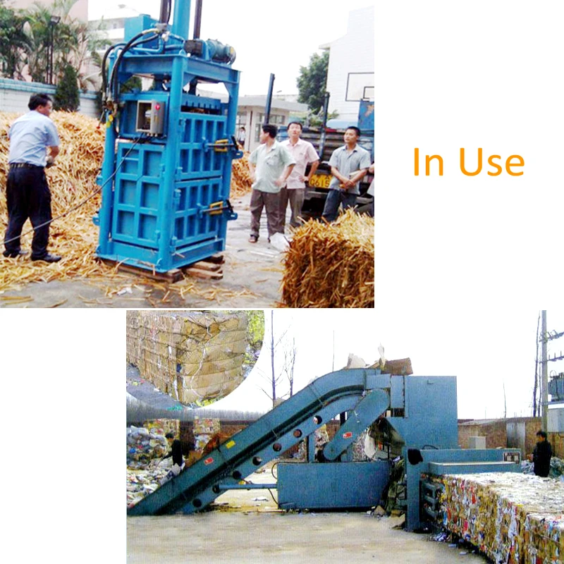 NEWEEK Semi-automatic paint bucket cotton plastic recycling waste pet bottle baler hydraulic scrap metal baling press machine