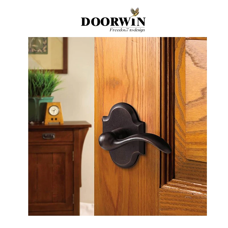 Latest Design Luxury Style Villas Interior Soild Wood Arch Top Door With Round Window Hot Sale Wooden Door