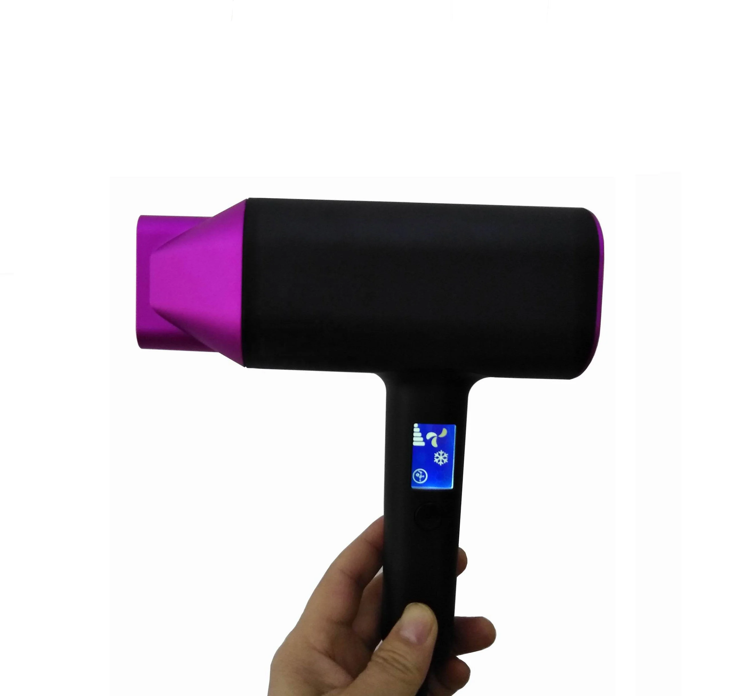 Высокотехнологичный ионный фен для волос с синим светом и умным ЖК-дисплеем