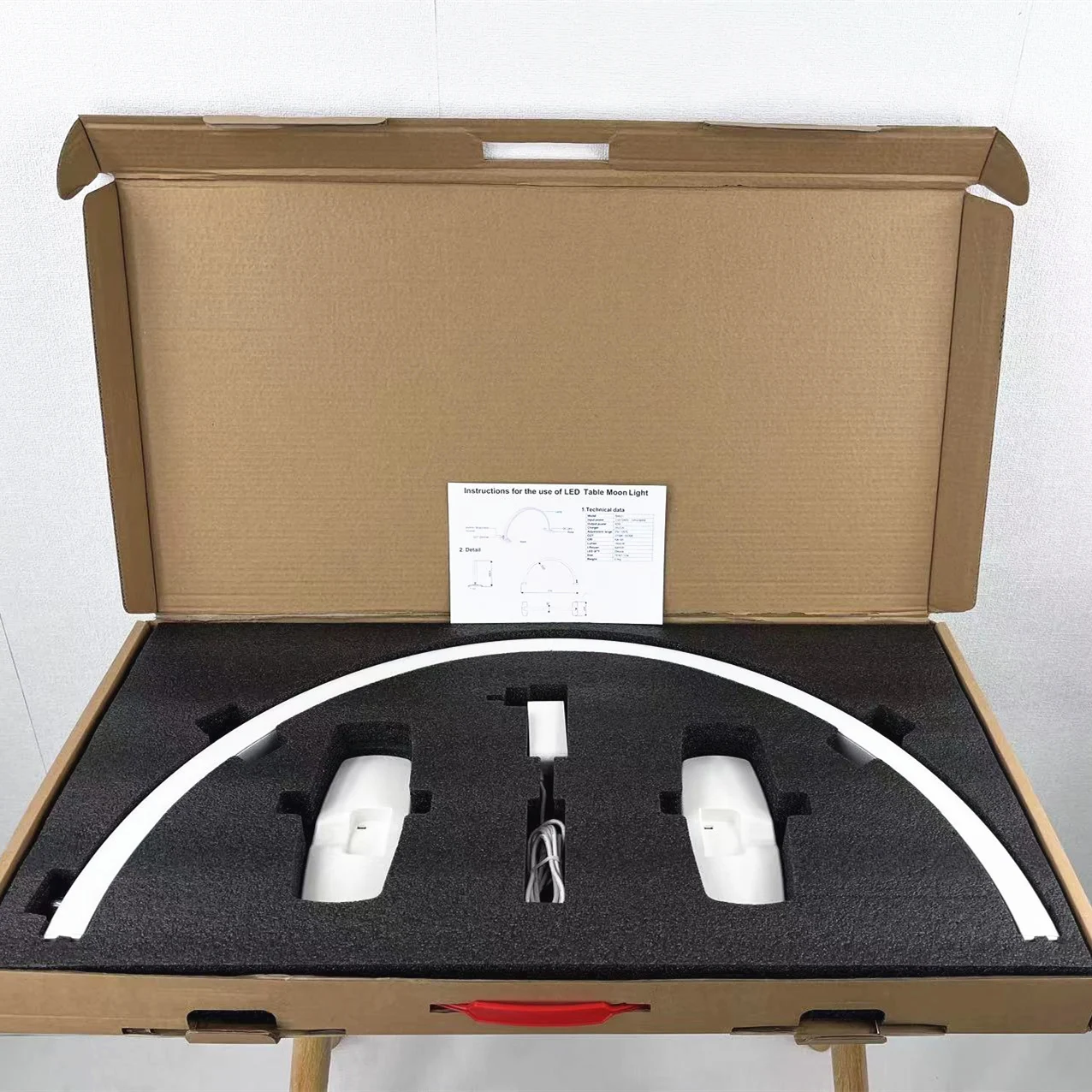 OEM Bi color Bedside Half Ring Lamp 40W 2700-5600K 1600LM LED Moon Lash Light for Eyelash Beauty Tattoo Artists and Makeup.jpg