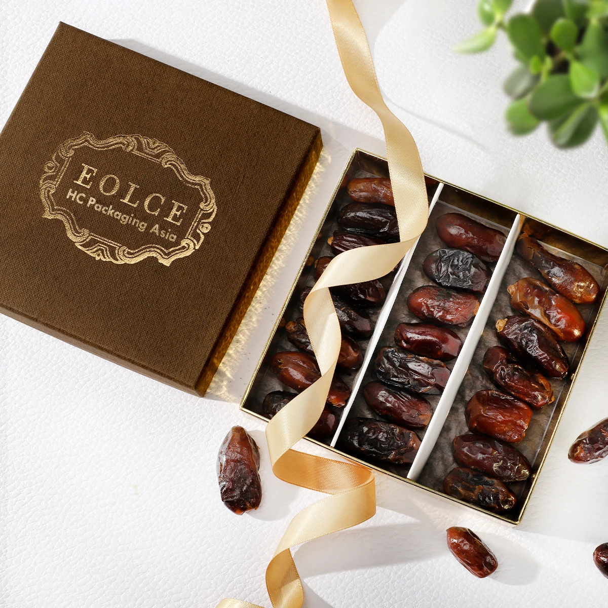 Recyclable Wholesale Arabic Ramadan Mubarak Palm Dates Gift Box Nut Dried Fruit Eid Biscuit Dessert Gift Medjool Dates Box