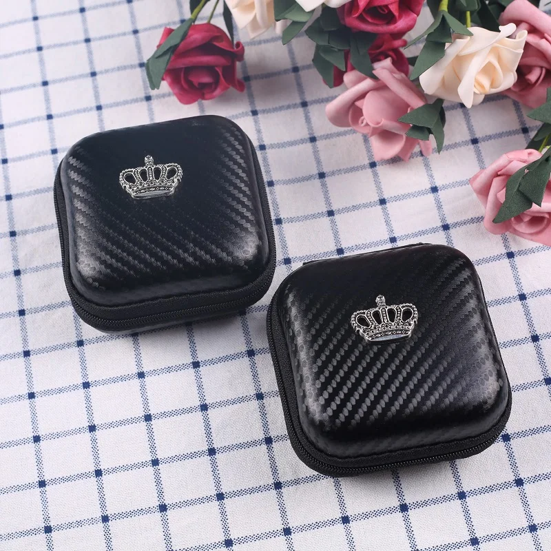new design fashion OEM custom logo crown contact lens case