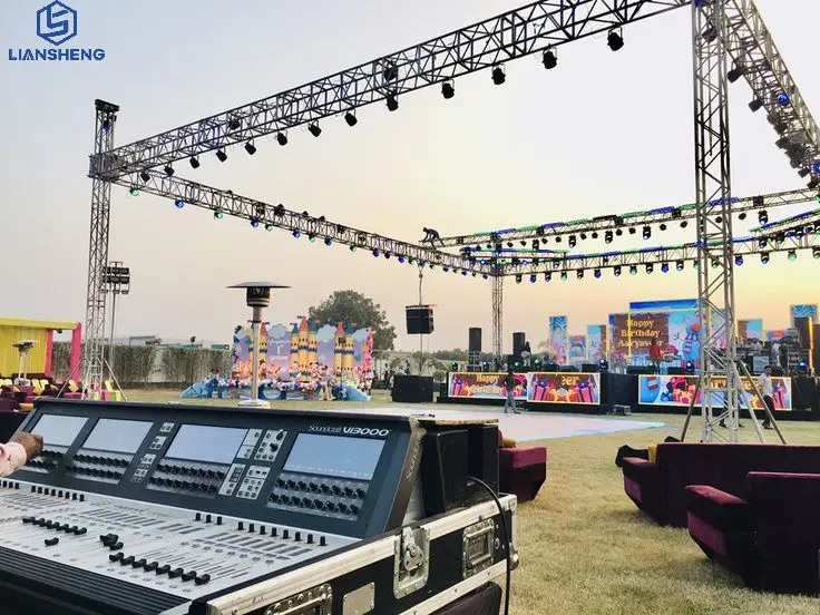 Event Equipment Aluminum Concert Canopy Roof Stage Platform Truss System For Sale