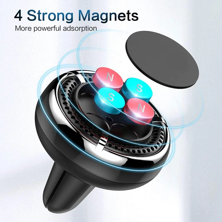 Newest 4 strong magnetic power car mount air freshener 360 degree perfume diffuser