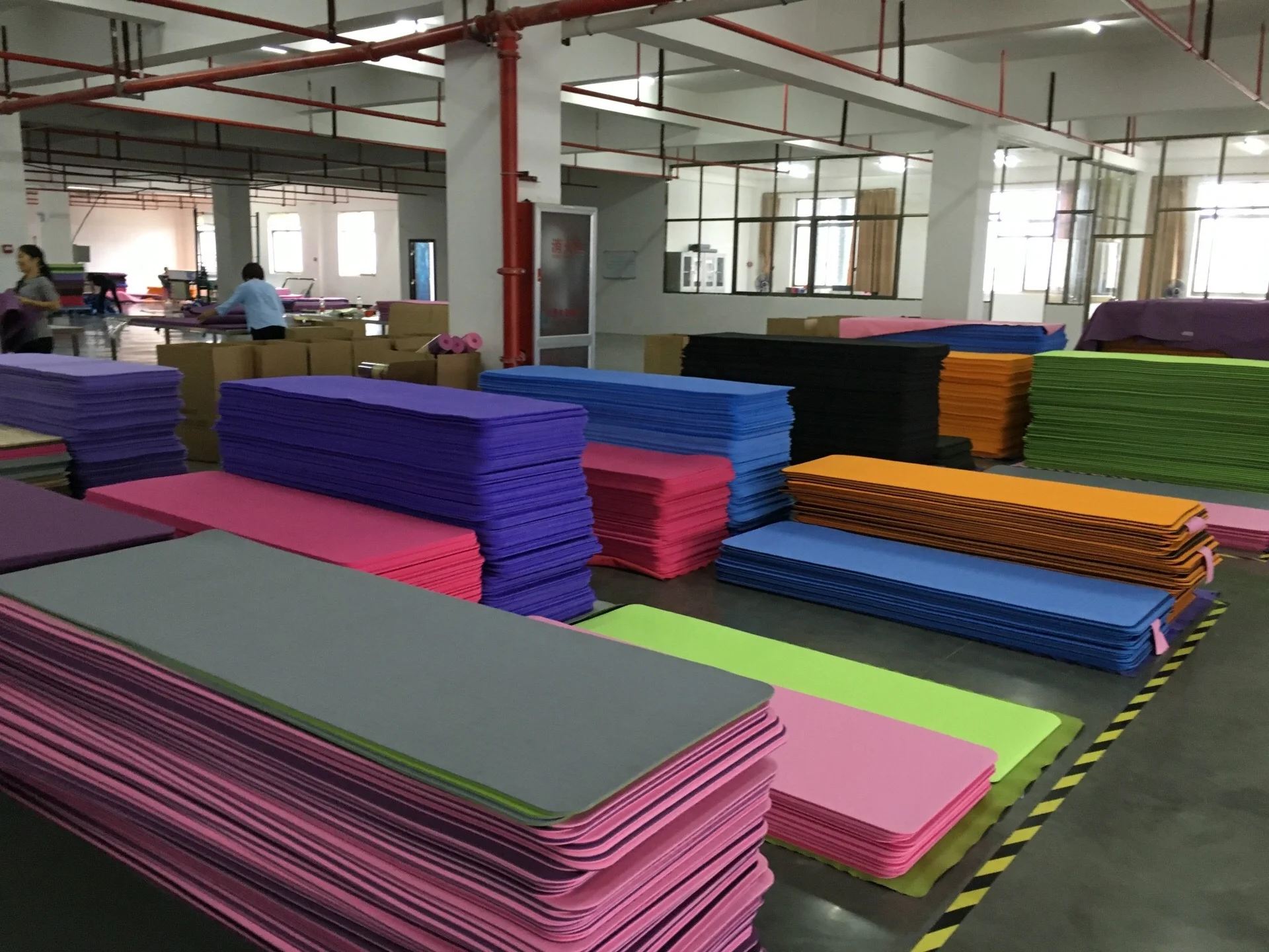 Customized Printing Yoga Mat Single color Tpe Yoga Mat For Fitness,Eco friendly 6mm  Yoga Mat Fitness Sport Tool