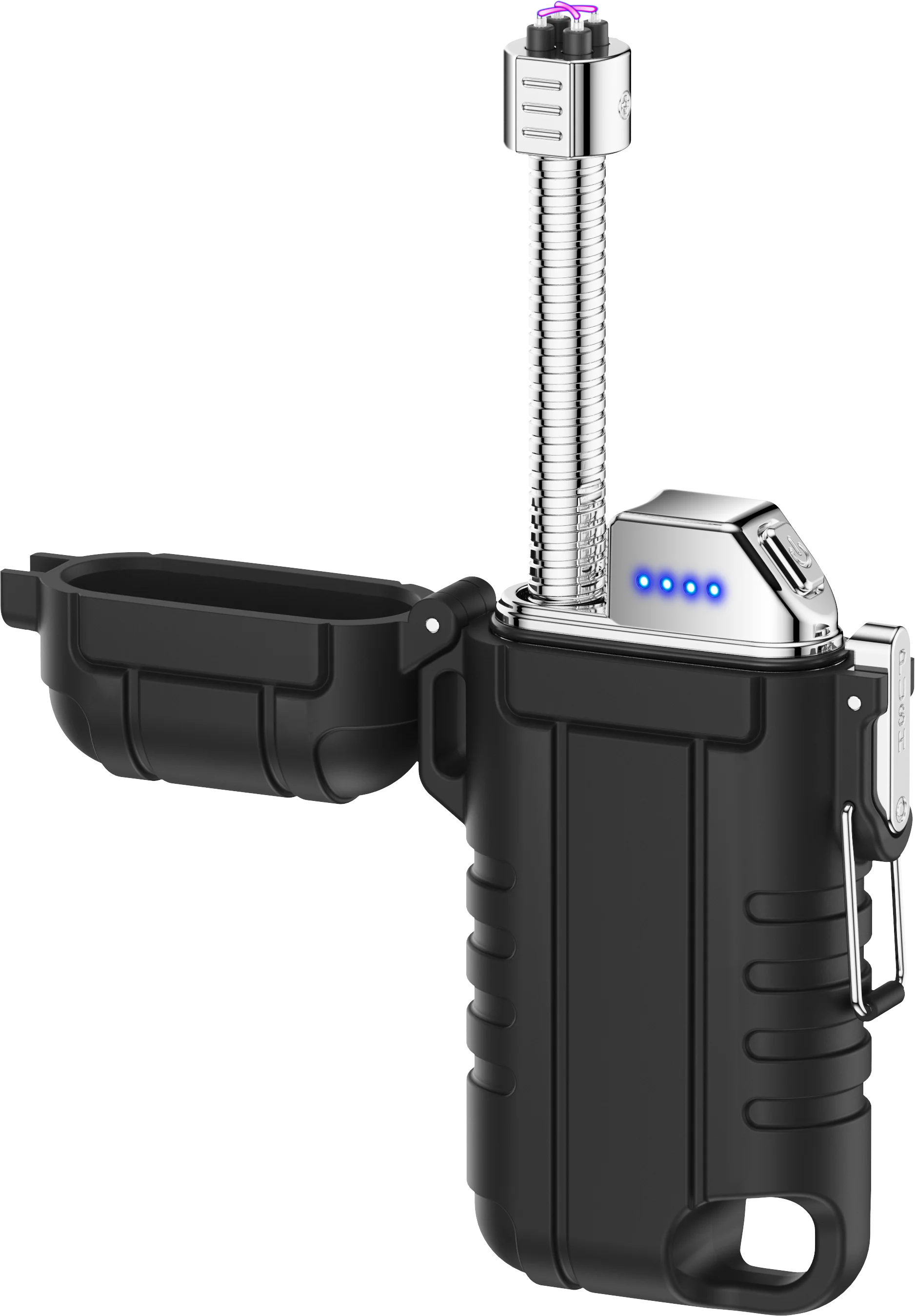 Wholesale Function Waterproof 360 Rotatable Retractable Double Arc Lighter With Type-C charging