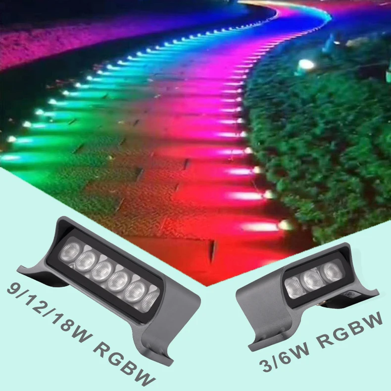 Outdoor 3W LED Embedded Wall Lamps Waterproof Outside Night Footlight Bottom Box Stairway Balcony Garden Porch  Step lamp