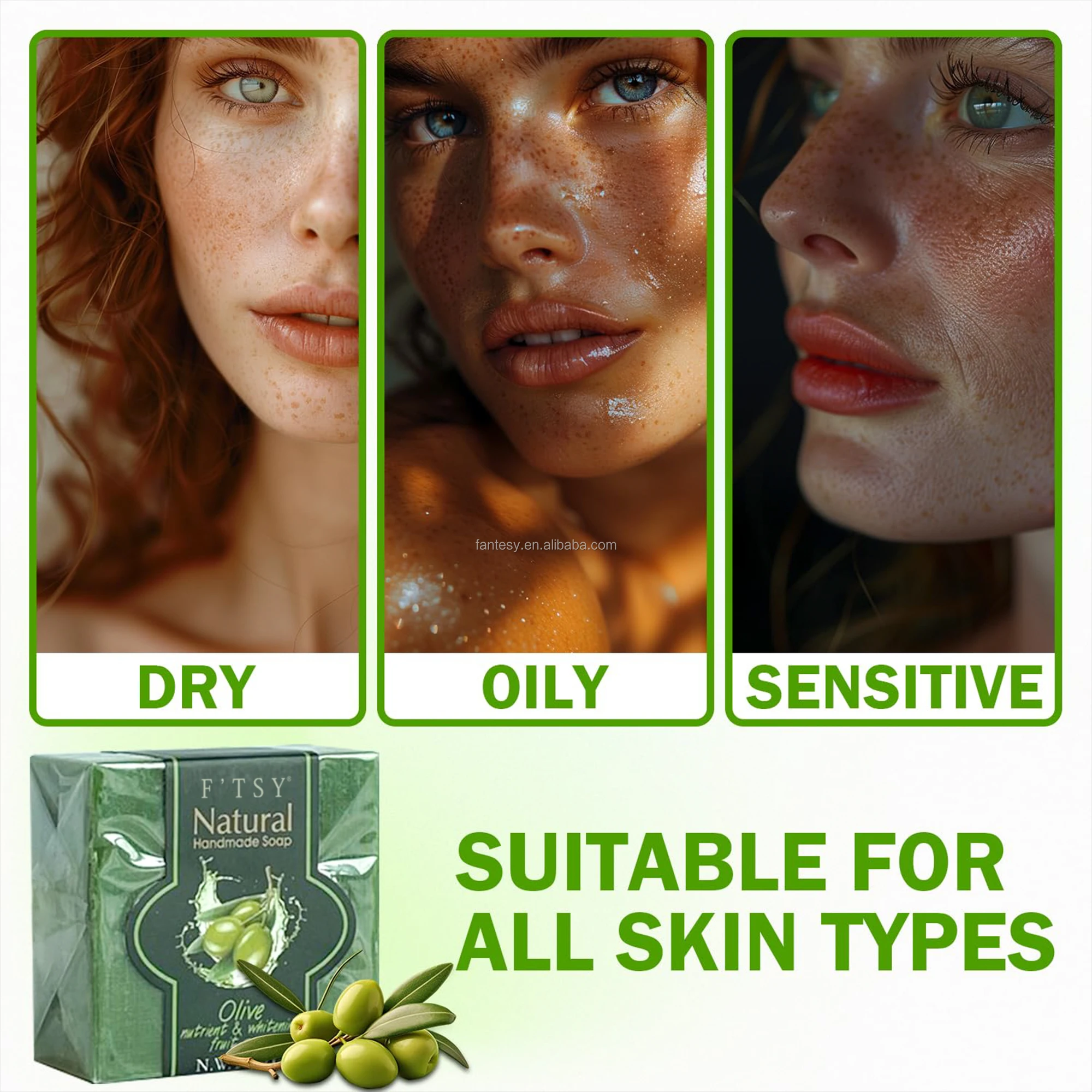Natural Olive Oil Soap Moisturizing Cleaning Ba Face Hand Body Wash Handmade Soap Deep Smooth Nourishing Soap Set