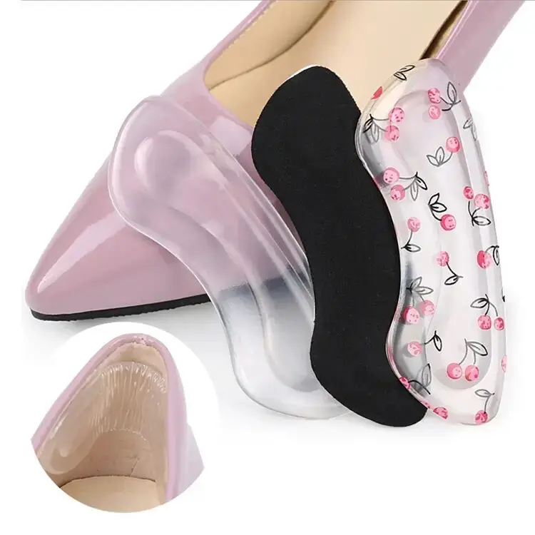 Customized Anti-slip Silicone Cushion Shoe Grips Insert Heels Silicon Pads High Protector Woman Shoe Pad Heel Foot Gel Forefoot