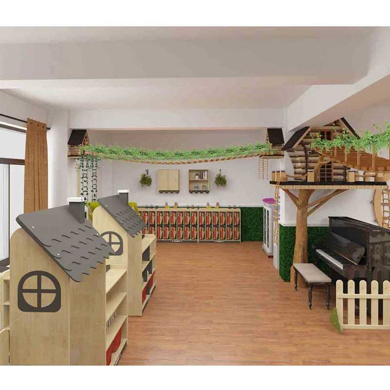 New Design  kindergarten tables and chairs pre nursery storage cabinets wooden beds and nursery cubbies