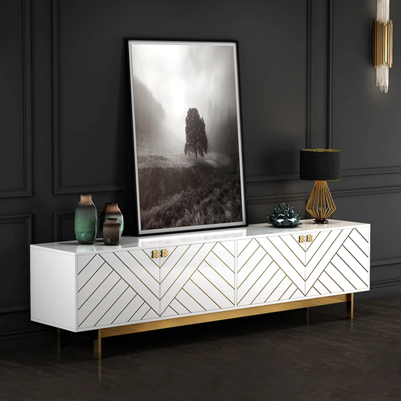 2021 new design modern luxury tv stand living room furniture modern tv stand and coffee table set