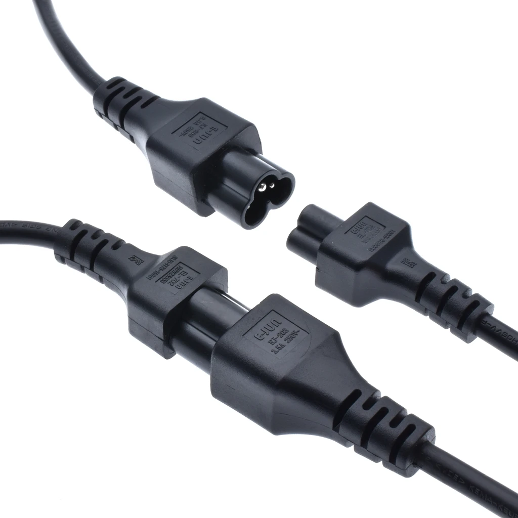 C6-C5 Удлинительный шнур питания IEC 320 C5 женский C6 мужской с 10A на переключатель включения/выключения адаптер кабель 60
