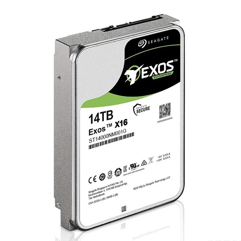 Seagate exos 14TB Hard Drive ST14000NM001G 14TB HDD 7200 RPM SATA 6Gb/s 256MB Cache 3.5 Enterprise Hard Disk Wholesale forServer