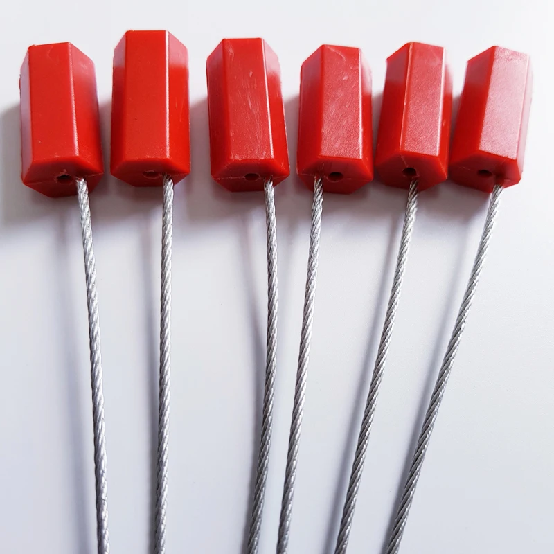 Guangzhou manufacturer 25cm high quality steel wire seals/cable tie seuriity seals for food factory and supermarket